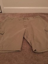 Men&#39;s Wrangler Casual Cargo Shorts Zip Button Pockets Khaki Size 44  - £28.29 GBP