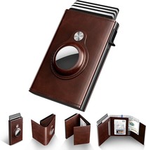 Mens Wallet Card Holder for Leather Smart Wallet for Men Compatible with Air Tag - £78.55 GBP