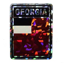 AES Country Georgia Republic Reflective Decal Bumper Sticker - $3.45