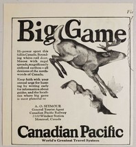 1927 Print Ad Canadian Pacific Railway Whitetail Deer Big Game Montreal,Canada - £9.05 GBP