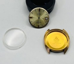 vintage Omega seamaster cosmic gold pltd 1960&#39;s/70&#39;s watch Case/Dial,(om-35 - £87.24 GBP