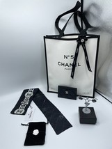 CHANEL 6 PC BUNDLE-FACTORY NO. 5 OFF WHITE SUMMER PERFUME TOTE + BEAUTIF... - £146.17 GBP
