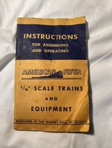 1949 Gilbert American Flyer Instruction Book M2690 3/16&quot; Scale Trains Equipment - £11.20 GBP