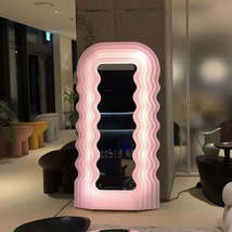 Led Light Standing Mirror Art Irregular Modern Wavy Luxury Lamp Full Length - £43.63 GBP+
