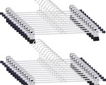 Pants Hangers With Clips - Skirt Hangers 24 Pack Clip Hangers For Pants ... - $39.99