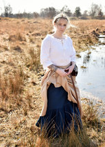 White Medieval Blouse – 3/4 Sleeve Cotton Top for LARP, Renaissance, Pir... - $761.26 MXN
