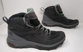Salomon OUTline Mid GTX Hiking Boots Womens 7.5 Black Gore-Tex Waterproo... - $29.69