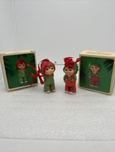 Vintage 1984 Hallmark Keepsake Ornament Lot of 2 “Muffin” Girl &amp; “Kit” Boy - £10.13 GBP