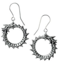 Alchemy Gothic Jormungand Ouroboros Dangling Earrings Surg Steel Hooks E... - $17.95