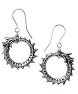 Alchemy Gothic Jormungand Ouroboros Dangling Earrings Surg Steel Hooks E... - £14.18 GBP