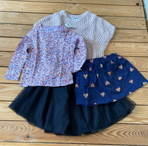 old navy NWT girl’s 4 piece skirt shirt Sweater  set size 4 Pink black N6 - £12.60 GBP