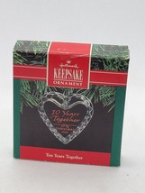 1991 Vintage Faceted Glass Ornament 10 Years Together Original Box Replacement - £6.15 GBP