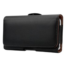 Pu leather horizontal waist belt clip pouch phone bag holster for men 066c thumb200