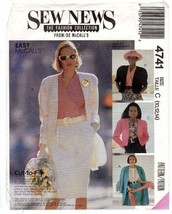McCall&#39;s 4741 Loose-fitting Lined Jacket 3 Lengths Sew News 10, 12, 14 UNCUT FF - £7.55 GBP