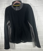 BMW Motorrad Jacket Womens XL Black Gray Outdoors Full Zip Fleece Coat - £18.48 GBP