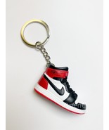 Air Jordan 1 Black Toe Jam Mini Sneaker Key Chain - £11.92 GBP