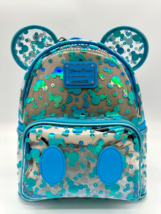 Disney Parks Loungefly Clear Mini Backpack Blue Mickey Mouse Ears Sequin... - $139.58 CAD