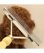 Long Tooth Undercoat Dog Rake Grooming Brush with Wood Handle for Long H... - $260.34 MXN
