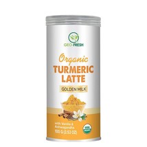 Organic Turmeric Latte Mix - 100G | with Vanilla  Flavour Golden Milk Brew Iced - £23.52 GBP