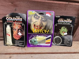 VTG ZAUDER&#39;S FACE COLORS HALLOWEEN WITCH MAKEUP TOOTH WAX MIP STAGE BLOOD - £15.49 GBP