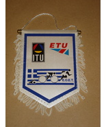 GREEK HELLENIC TRIATHLON FEDERATION PENNANT - FLAG - BANNER - GREECE - H... - $8.57 CAD