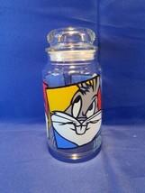 Vintage Warner Bros Looney Tunes Glass Jar Bugs Bunny Taz Daffy Duck 1994 - £11.06 GBP
