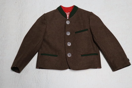 VINTAGE Gray Wool Traditional Austrian Oktoberfest Coat Jacket Kids Size 5 - £117.94 GBP