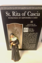 Saint Rita of Cascia 3.75&quot; H Statue+ Prayer Card &amp; Bio, New - £17.10 GBP