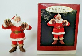 1995 Hallmark Keepsake Ornament Coca-Cola Santa Refreshing Gift in Box U20 - £13.58 GBP