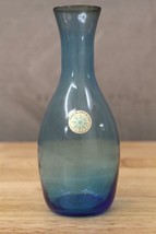 Vintage Studio Art Blue Glass Hand Blown Bud Vase Counterpoint San Francisco - £12.92 GBP