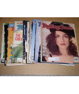 Rolling Stone Magazine Vintage Lot Of 10 Damaged Covers 1980&#39;s - $47.97 CAD