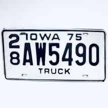 1975 United States Iowa Delaware County Truck License Plate 28 AW5490 - £12.56 GBP