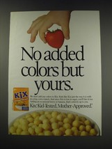 1991 General Mills Kix Cereal Ad - No added colors but yours - £14.78 GBP
