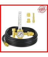Durable Argon Regulator with 10FT Gas Hose &amp; Pressure Gauge - Ideal for ... - $46.52