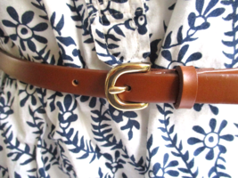 J.Crew Skinny Belt Genuine Leather Brown Womens XS Small Made in USA J. ... - £22.77 GBP
