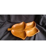 Leilani Monkey Pod Hand Crafted Leaf 4 Section Serving Dish- Made In Phi... - $507.54 MXN
