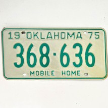 1975 United States Oklahoma Base Mobile Home License Plate 368-636 - £14.05 GBP