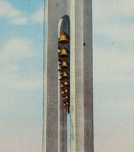 c1930 Deeds Carillon Dayton Ohio Vintage Linen Postcard Bells Chandelier View - £13.62 GBP