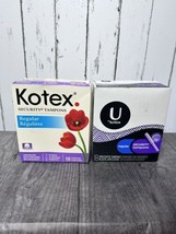 (2) U by Kotex Security Tampons - 18 per box, REGULAR, Unscented - $47.53
