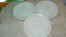 Corelle Summer Blossom Bread / Dessert Plates X 3 Vguc Free Usa Ship - £11.87 GBP