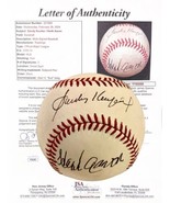 SANDY KOUFAX &amp; HANK AARON AUTOGRAPHED SIGNED BASEBALL JSA LOA DODGERS BR... - $15,950.08 MXN