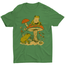 Frog and Mushrooms Shirt Goblincore Aesthetic Fairycore Grunge Fairy T-Shirt Tee - £11.80 GBP+