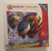 MEGA 2011 Puzzles Hot Air Balloons 3D Breakthrough Puzzle New - $16.42