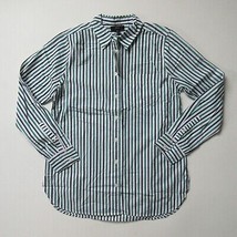 NWT J.Crew Classic-fit Boy Shirt in Navy Alpine Trifecta Stripe Button Down 4P - £19.18 GBP