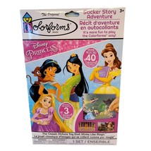 Colorform Disney Princess Sticker Story Adventure Belle Cinderella Mulan Jasmine - £7.91 GBP