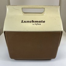 VINTAGE 1981 Lunchmate by igloo Brown and Beige Lunchbox cooler - £16.54 GBP