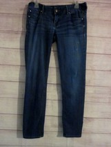 Express Jeans Women&#39;s Size 2 Ankle Legging Mid Rise Dark Blue 24 x 27 - £10.38 GBP