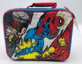 Marvel Spiderman Thor Iron Man Lunch Bag New w/ Tags Disney 9.5&quot; x 7.5&quot;  - £10.94 GBP