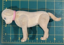 Barbie Pet Dog Taffy Bobblehead Fuzzy Flocked Yellow Lab - £7.62 GBP