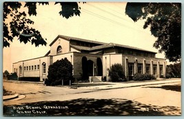RPPC High School Gymnasium Gilroy California CA UNP Laws Photo Postcard F15 - £41.62 GBP